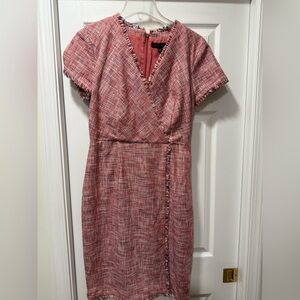 Elegant Banana Republic Pink Tweed Dress